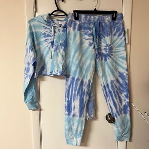 Spiritual Gangster Blue Tie Dye Set NWT!!!!!!